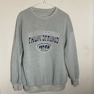 Palm Springs Grey Crewneck
